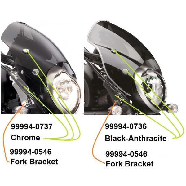 Kawasaki Caf? deflector & bracket kit (Quick Release)